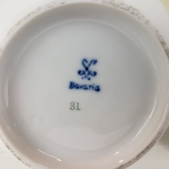 11 Piece Vintage Tea Coffee Set Bavaria, Excellent Vintage Condition Gold Trim - Picture 14 of 14